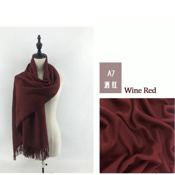 Winter Men Women Warm Cashmere Thick Scarf Shawl Wraps Wool Scarves US Seller - Picture 2 of 2